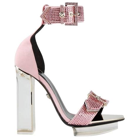 versace pink sandals|versace pink platform heels.